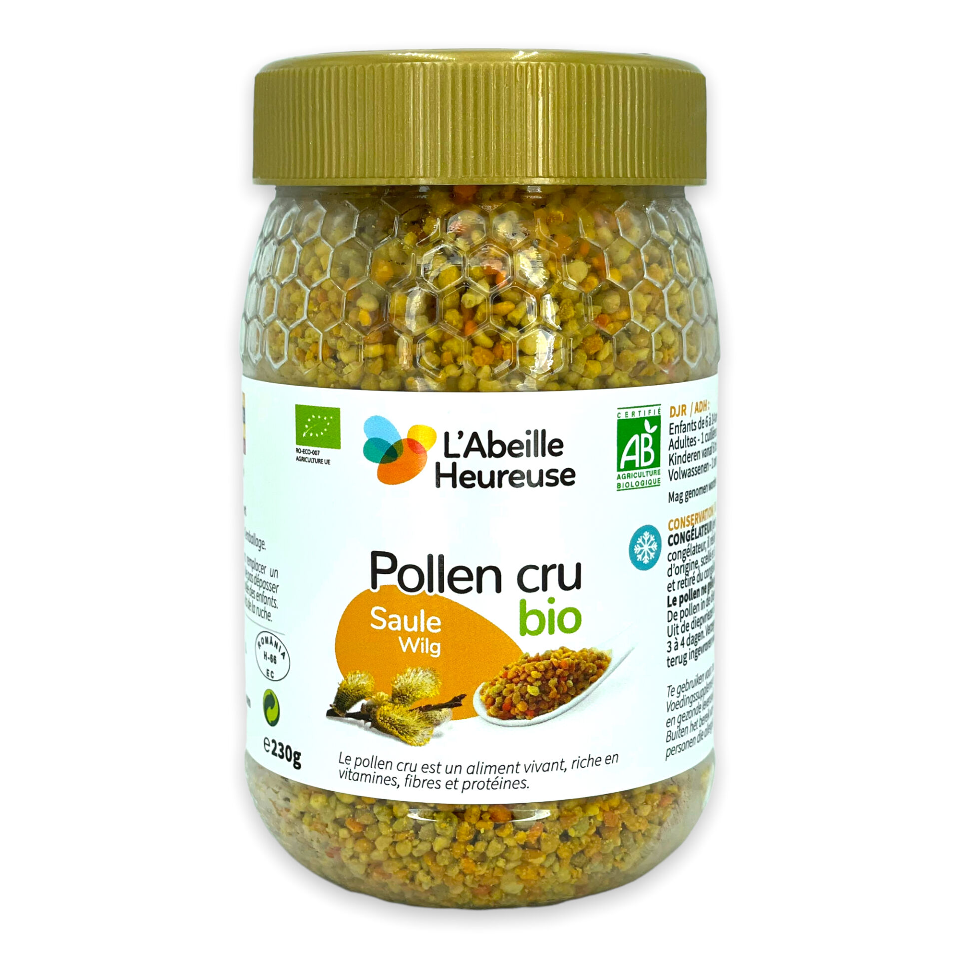 POLLEN L'ABEILLE BIO – Süße Holzrassel Mit Knisterpapier, 16 Cm, Nachhaltig & Pädagogisch
